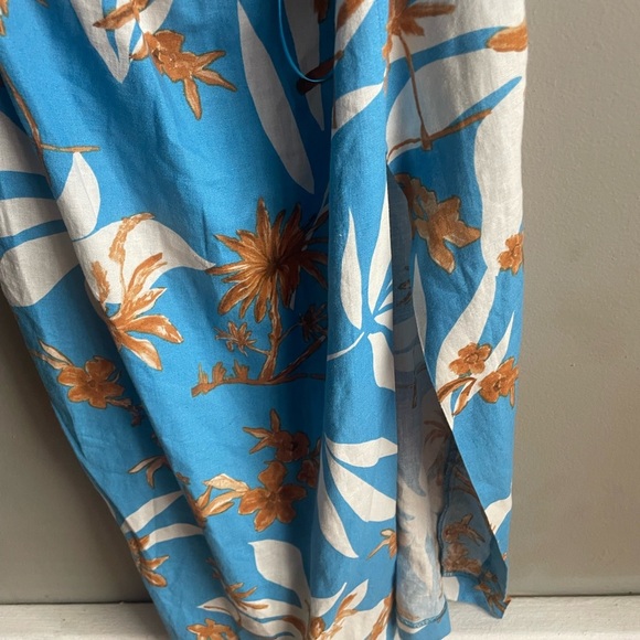 Zara Blue Floral Cutout Dress - Picture 8 of 11